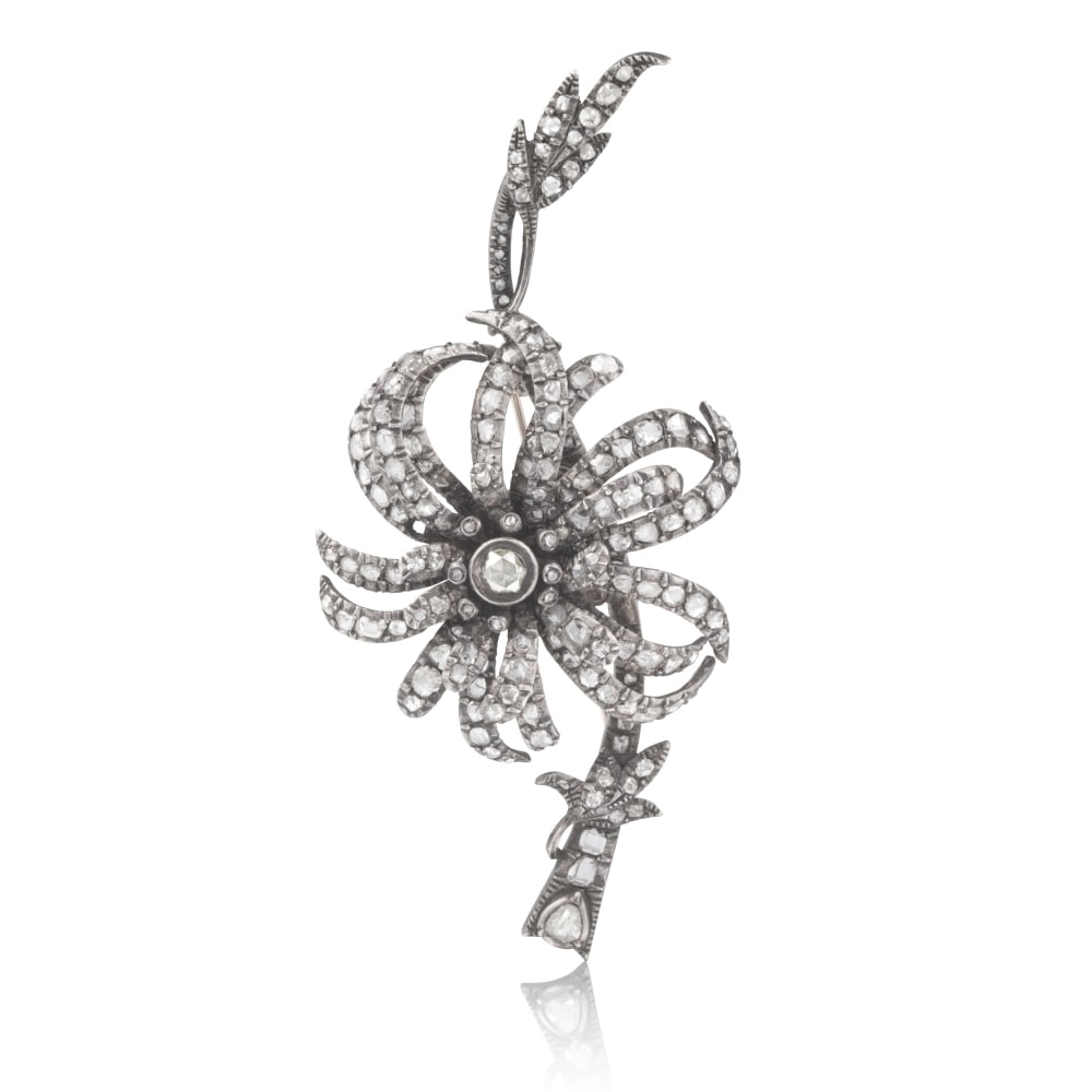 BROCHE 'FLEUR' DIAMANTS (1 of 1)
