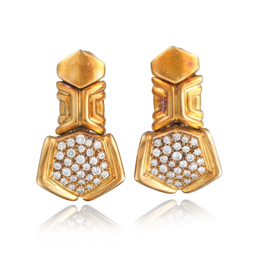 PAIRE DE CLIPS D'OREILLES DIAMANTS (1 of 1)