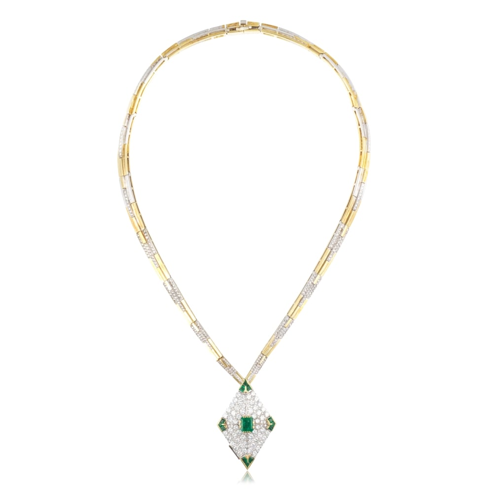 COLLIER EMERAUDES ET DIAMANTS (1 of 1)