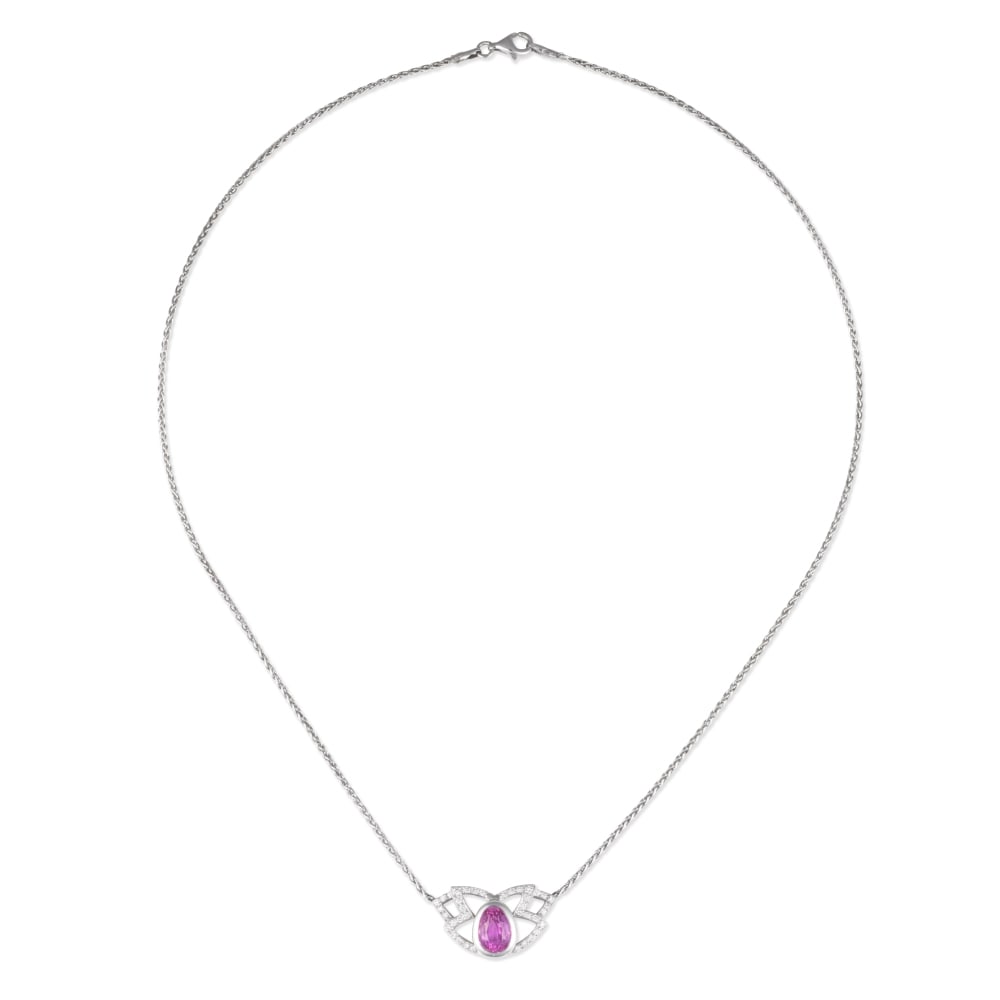 MELLERIO: COLLIER 'FLORE' SAPHIR ET DIAMANTS, 2005 (1 of 1)