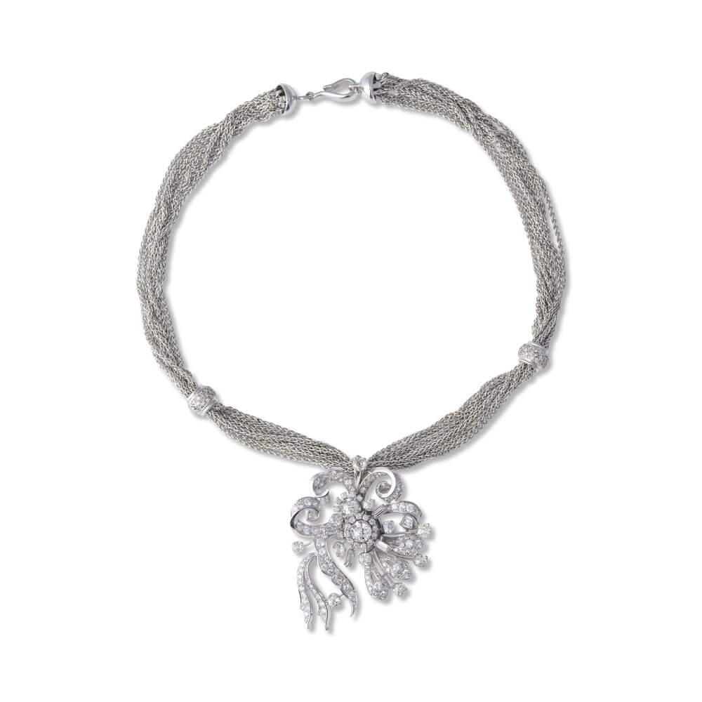 COLLIER 'FLEUR' DIAMANTS (1 of 1)