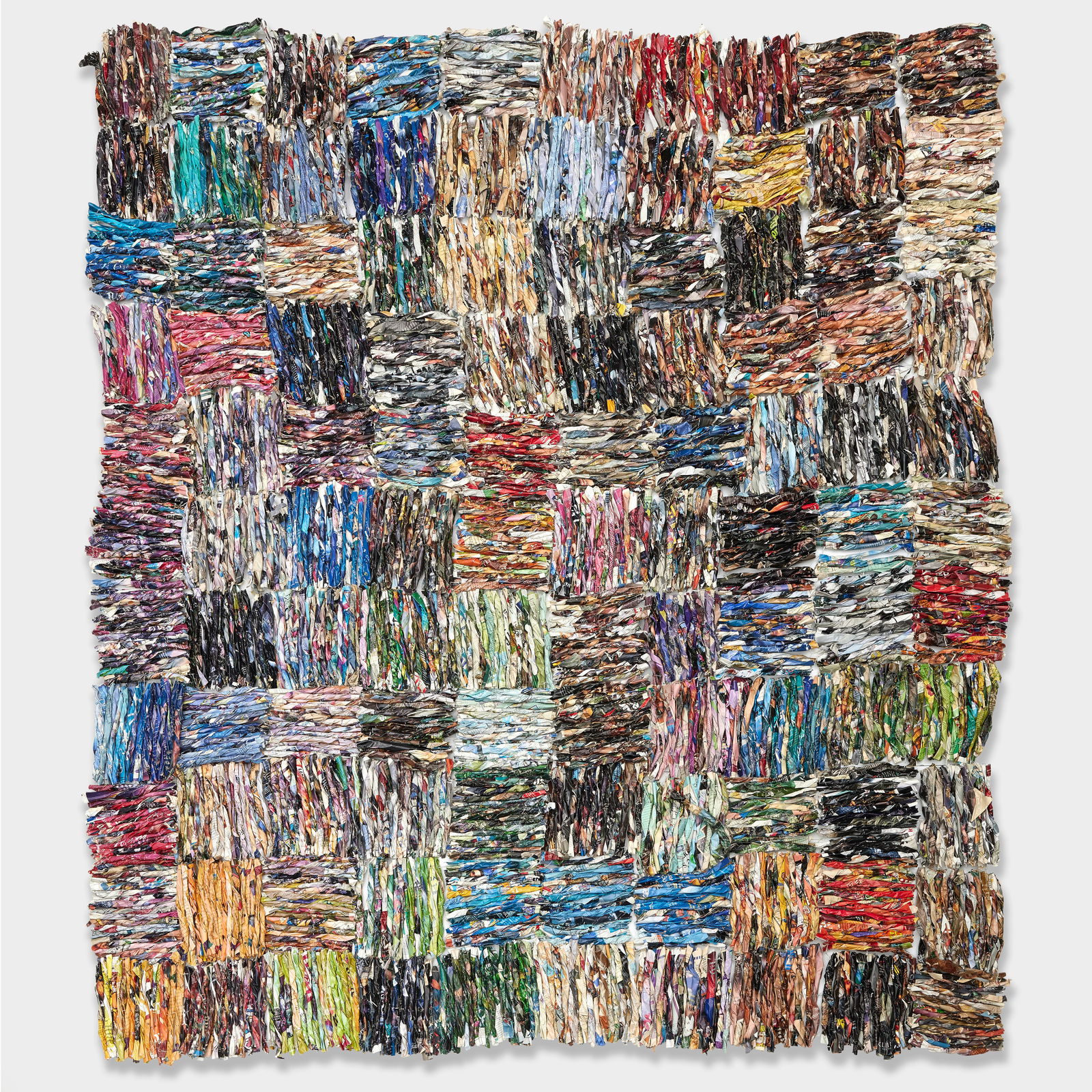 Nnenna Okore (Nigerian, born 1975) Draped Cloth, 2003 (unframed): Nnenna Okore (Nigerian, born 1975) Draped Cloth, 2003 magazines and fishing wire 282 x 170cm (111 x 66 15/16in). (unframed) This lot is subject to the following lot symbols: AR AR G