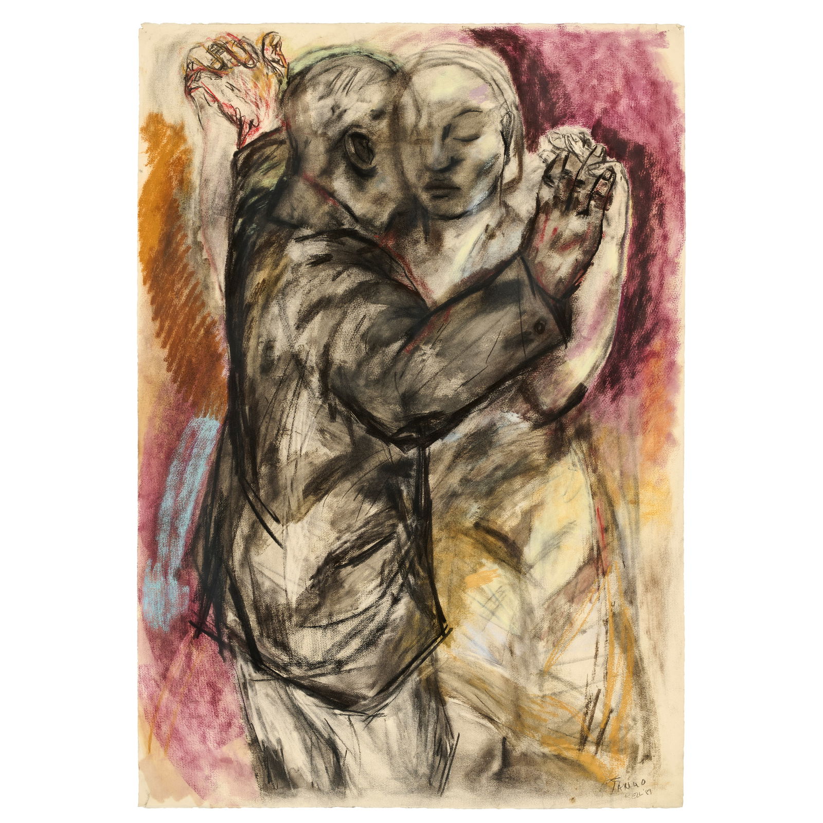 Deborah Margaret Bell (South African, born 1957) Tango: Deborah Margaret Bell (South African, born 1957) Tango signed dated and titled 'Tango Bell 89' (lower right) pastel on paper 90 x 63cm (35 7/16 x 24 13/16in). Footnotes: Provenance