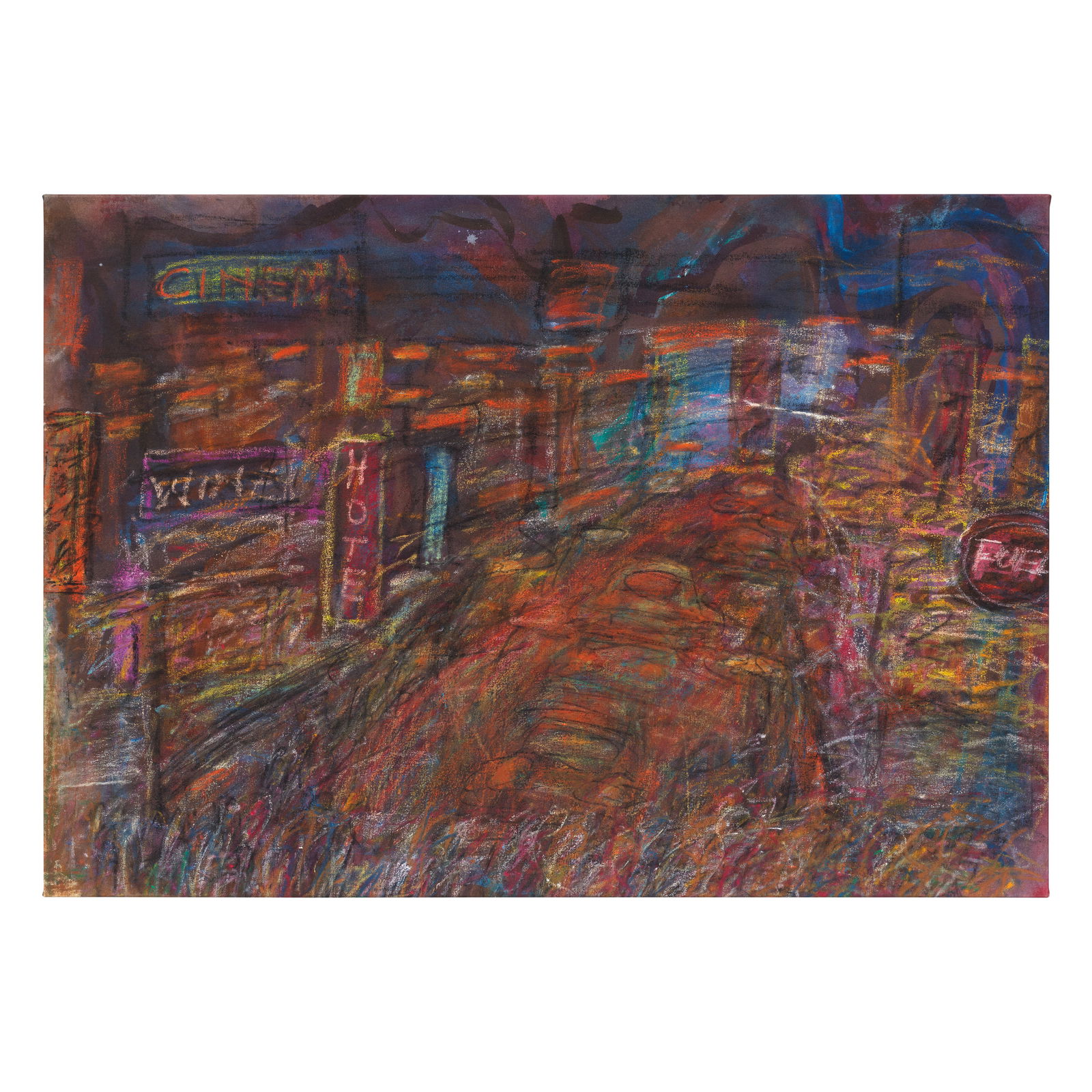 David Koloane (South African, 1938-2019) Untitled (Summer Glow Series) (unframed): David Koloane (South African, 1938-2019) Untitled (Summer Glow Series) signed, dated and inscribed 'SUMMER GLOW/ D.KOLOANE/91 ' (verso) mixed media on canvas 72 x 104.5cm (28 3/8 x 41 1/8in). (unframe