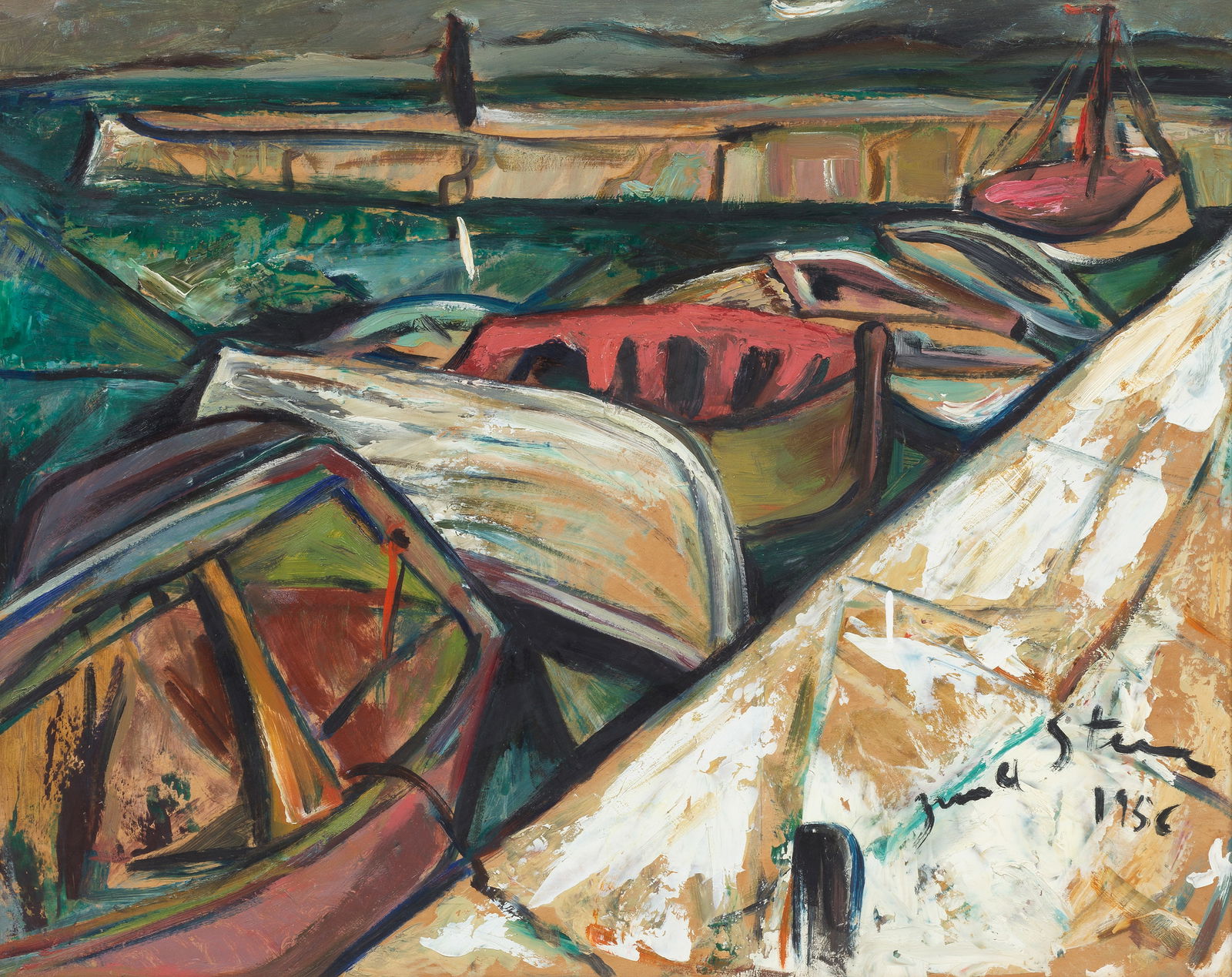 Irma Stern (South African, 1894-1966) Harbour Scene, Kalk Bay (1 of 1)