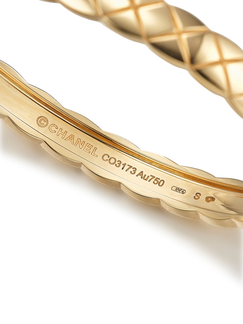 CHANEL: GOLD 'COCO CRUSH' BANGLE - 4