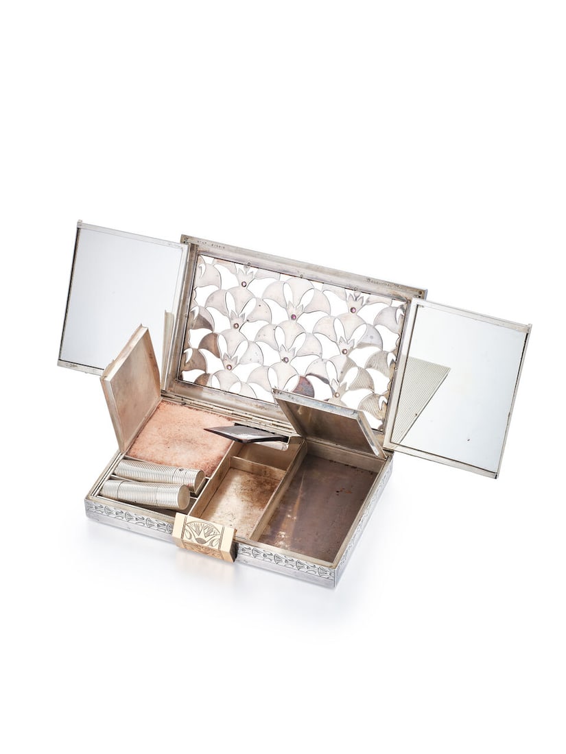 BOUCHERON PARIS: SILVER, GOLD AND GEM-SET MINAUDIÈRE - 2