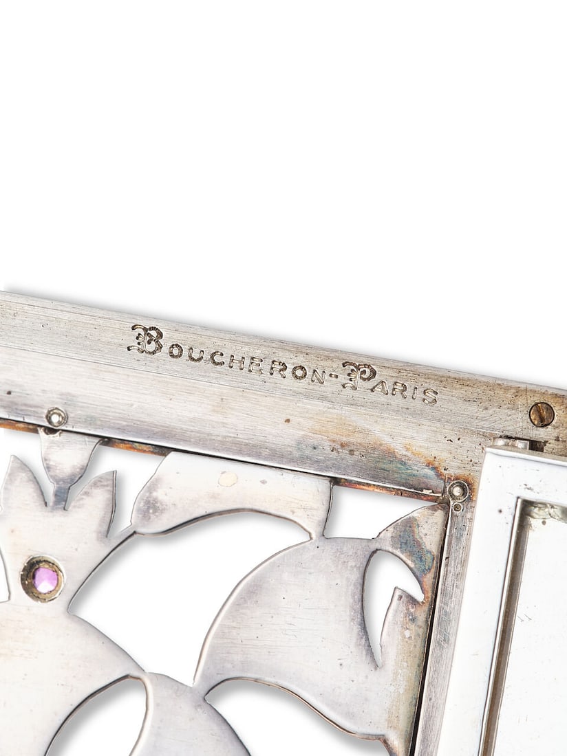BOUCHERON PARIS: SILVER, GOLD AND GEM-SET MINAUDIÈRE - 3