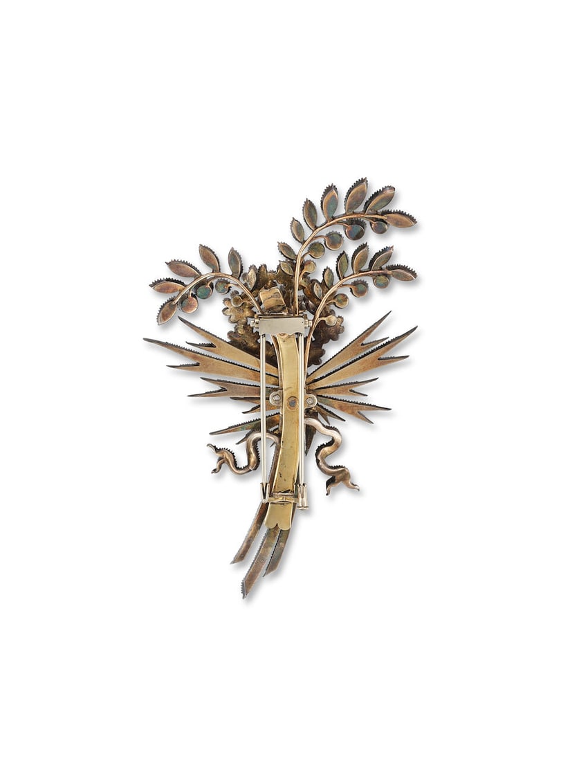 DIAMOND 'FOLIATE' BROOCH, COMPOSITE - 3