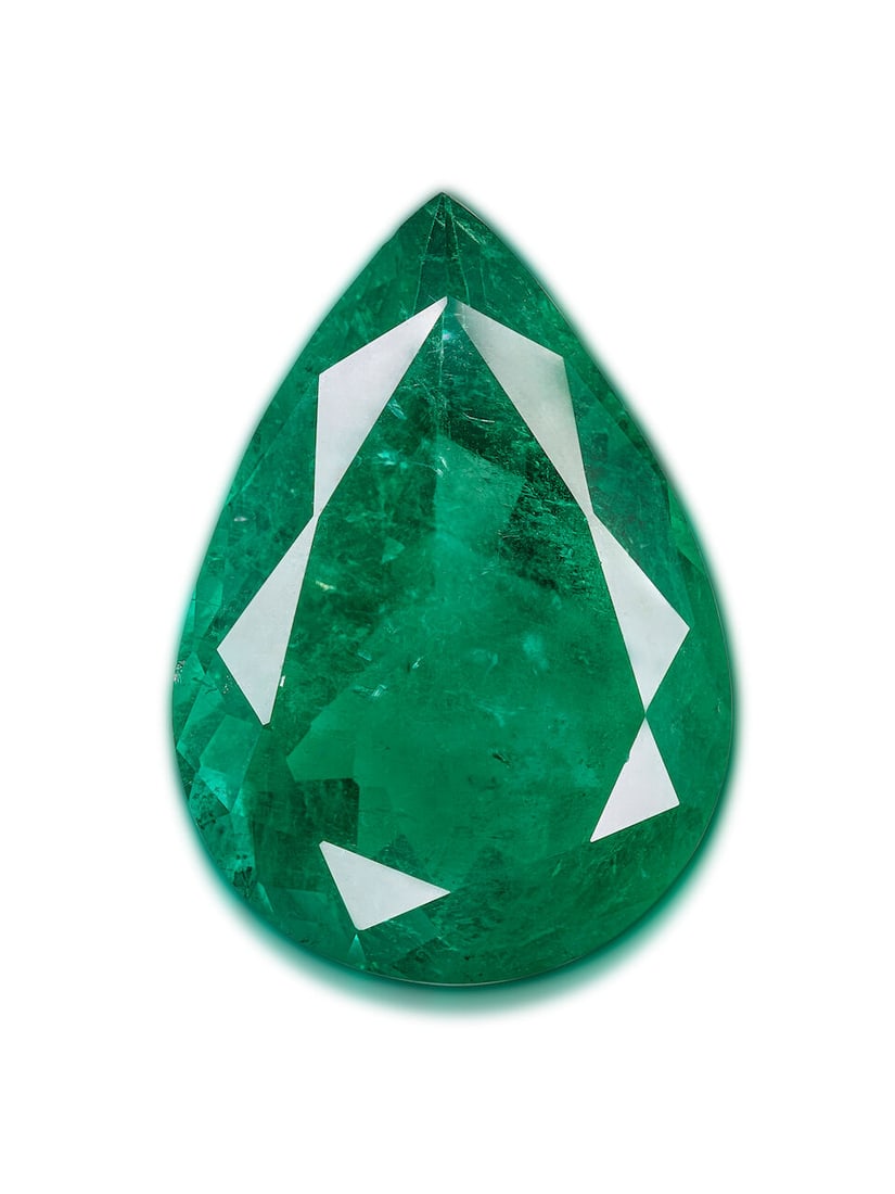 UNMOUNTED EMERALD: UNMOUNTED EMERALD 35.67克拉天然「哥倫比亞」祖母綠 Certificate: GRS, emerald, natural, 35.67cts, green, Colombia,