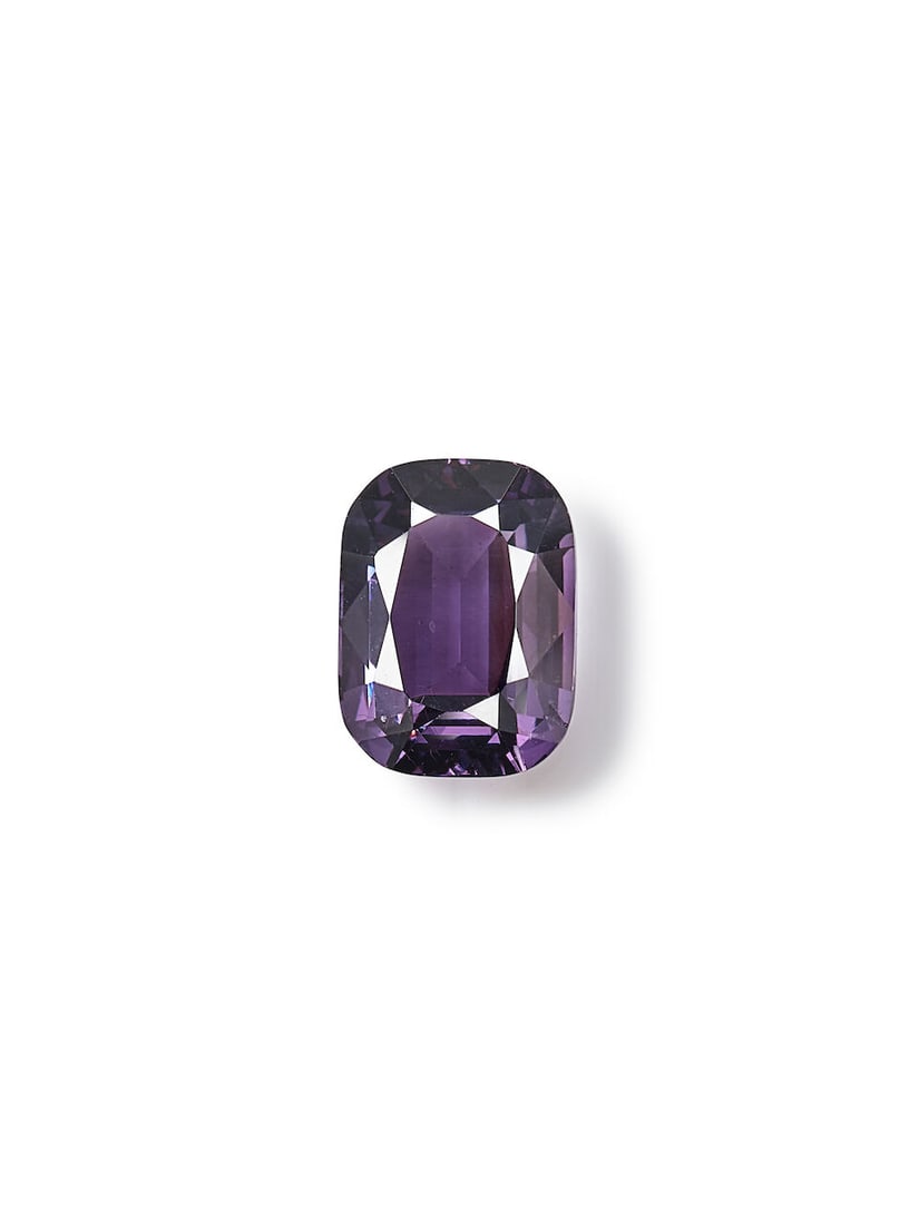 UNMOUNTED SPINEL: UNMOUNTED SPINEL 3.28克拉天然未經處理紫色尖晶石 Certificate: Bellerophon, spinel, natural, 3.288cts, violet, untreated (B6