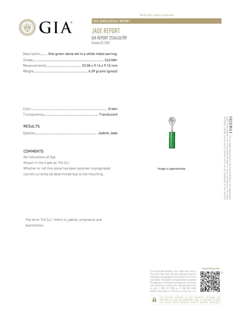 PAIR OF JADEITE AND DIAMOND PENDENT EARRINGS - 4