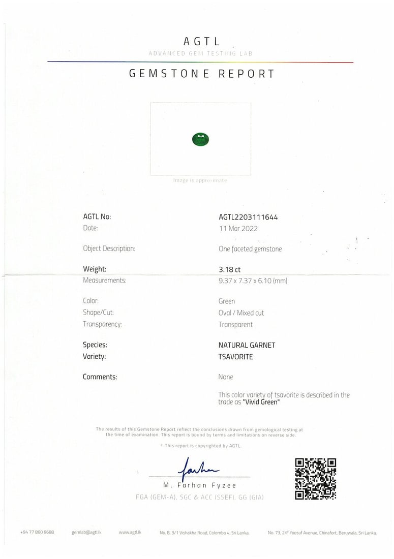 TSAVORITE GARNET, GEM-SET AND DIAMOND PENDANT NECKLACE - 5