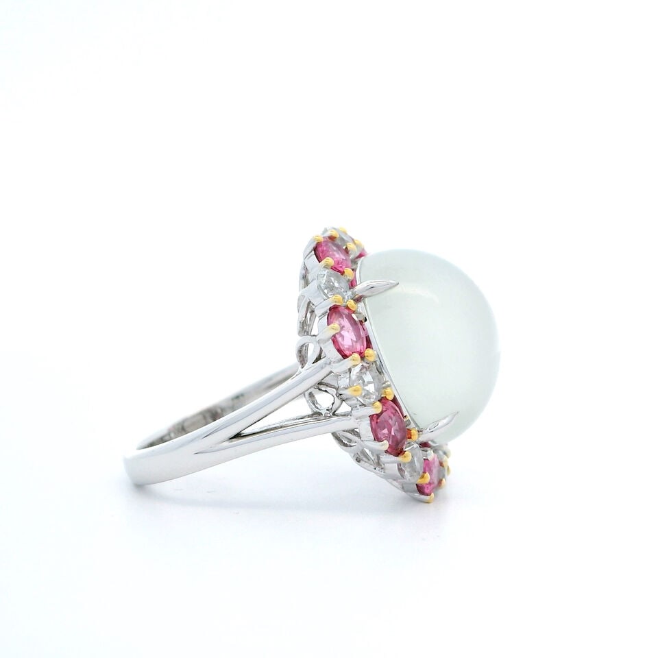MOONSTONE AND GEM-SET RING - 3