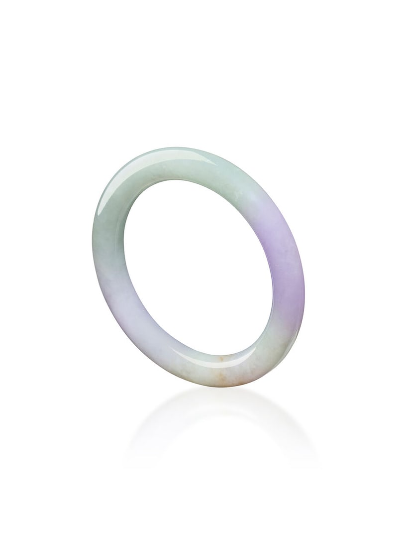 BICOLOURED JADEITE BANGLE (1 of 3)