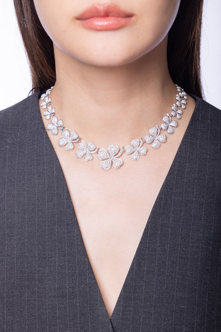 DIAMOND 'FOUR-LEAF CLOVER' NECKLACE - 2