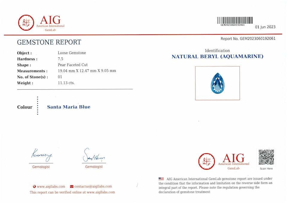 UNMOUNTED AQUAMARINE - 4