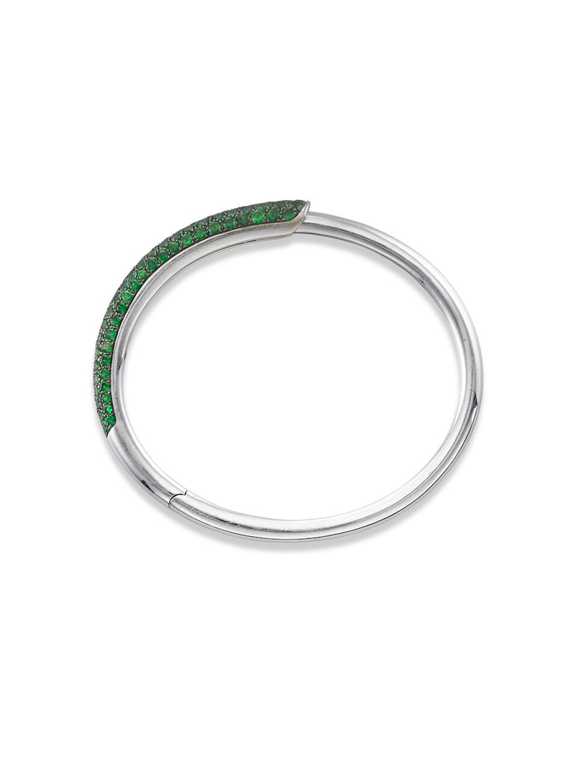 TSAVORITE GARNET BANGLE - 3
