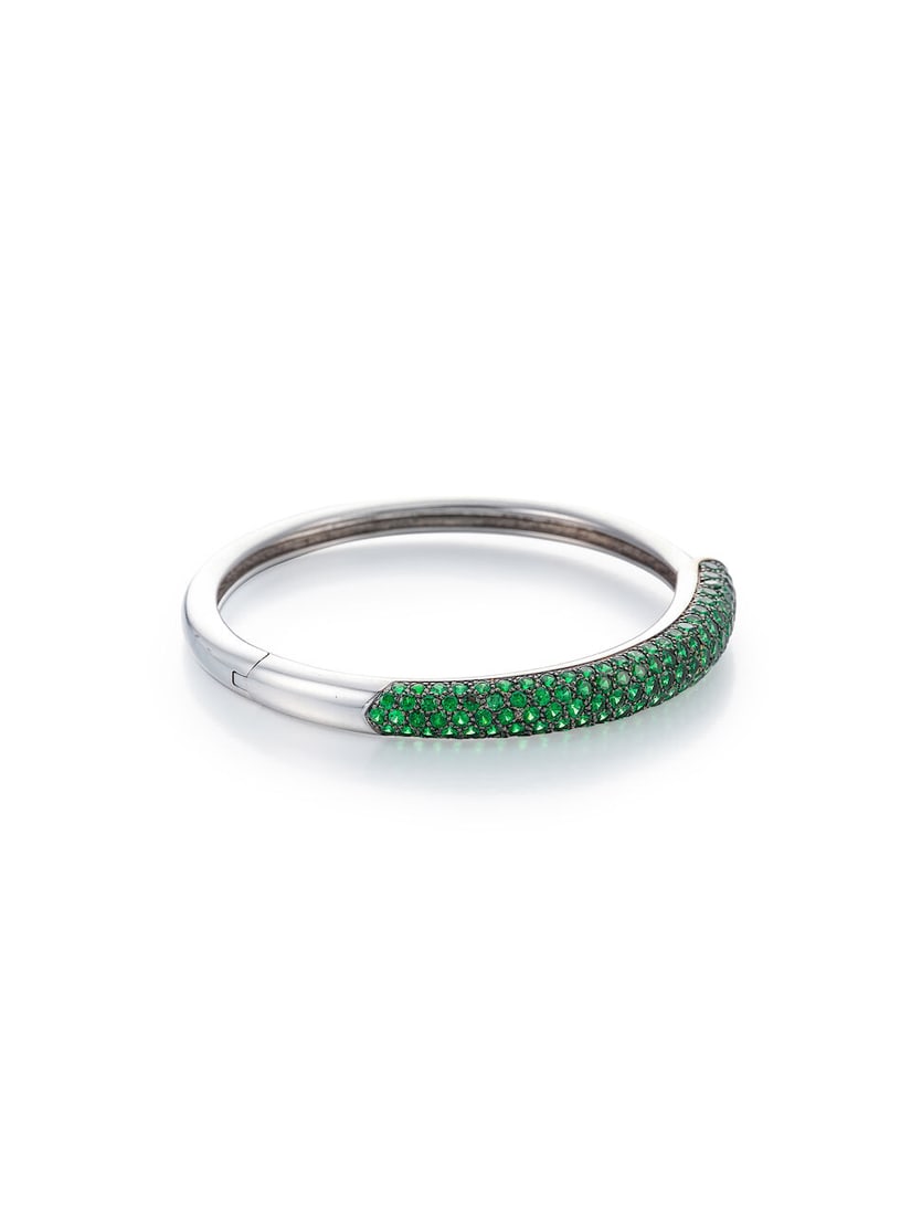 TSAVORITE GARNET BANGLE - 4