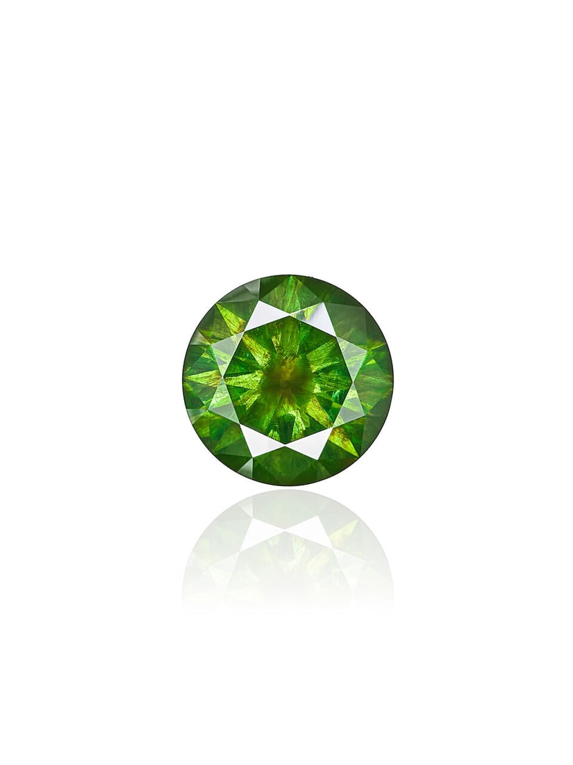 UNMOUNTED DEMANTOID GARNET: UNMOUNTED DEMANTOID GARNET 7.42克拉天然「俄羅斯」未經淨度處理翠榴石 Certificate: AGL,