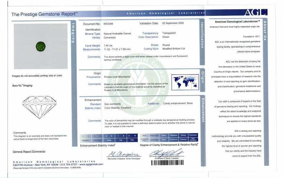 UNMOUNTED DEMANTOID GARNET - 2
