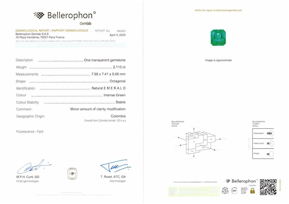 PAIR OF EMERALD AND DIAMOND EARRINGS - 4