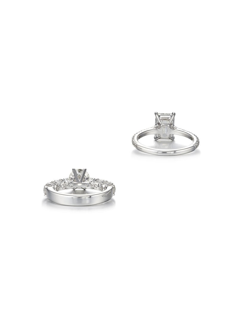TWO DIAMOND SOLITAIRE RINGS (2) - 4