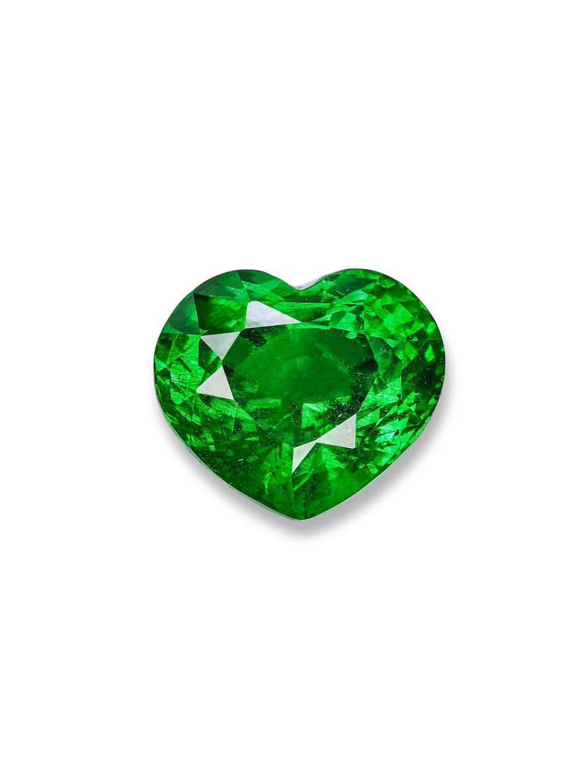 UNMOUNTED TSAVORITE GARNET: UNMOUNTED TSAVORITE GARNET 8.05克拉天然未經加熱處理沙弗萊石榴石 Certificate: GRS, tsavorite