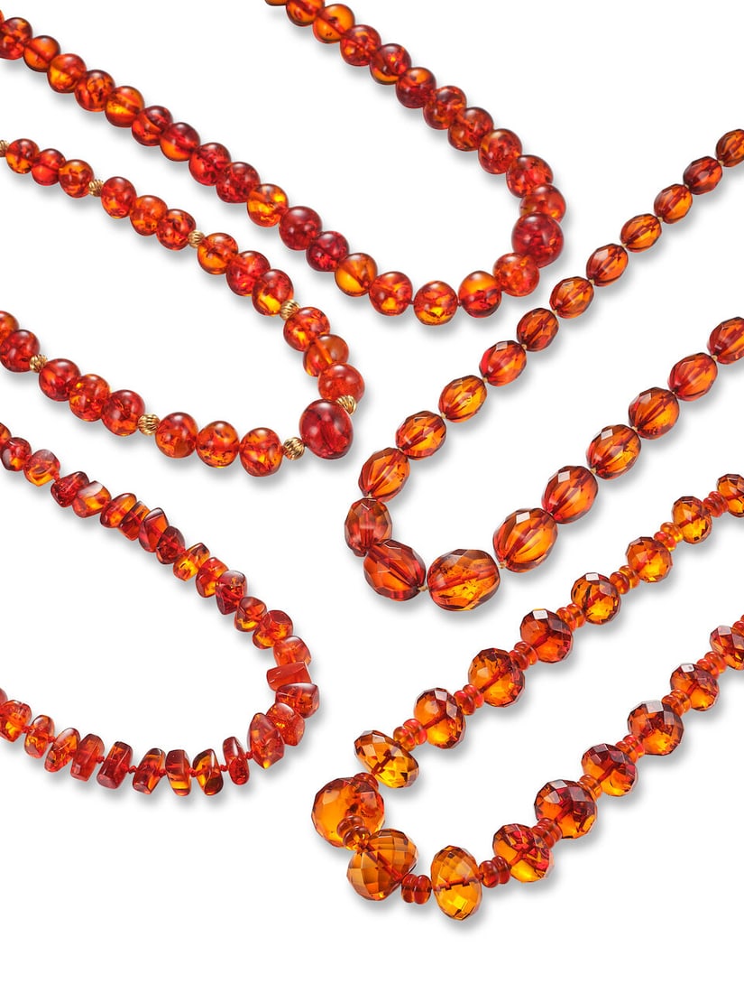 GROUP OF AMBER BEAD NECKLACES (5) - 3