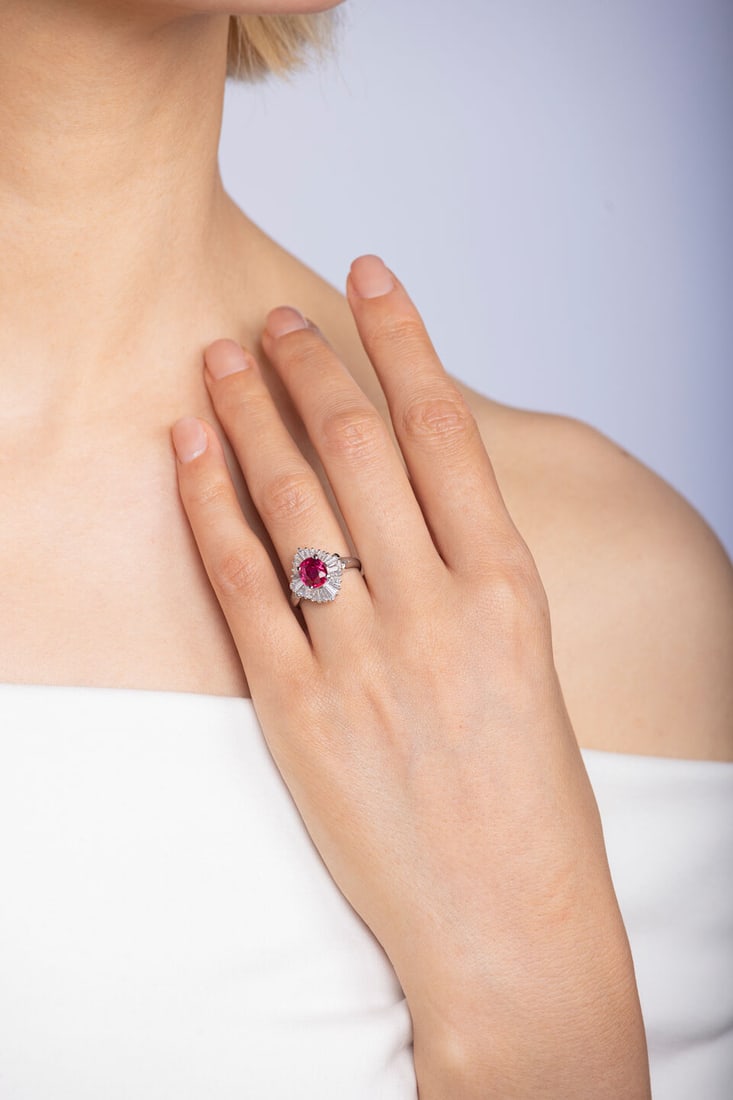 RUBY AND DIAMOND RING - 2