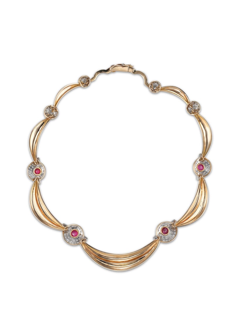 GEM-SET AND DIAMOND NECKLACE - 3