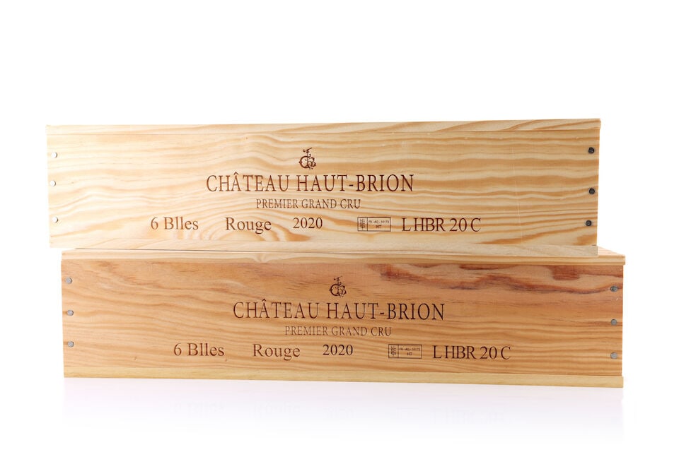 Château Haut-Brion, 2020 (12 x 750ml): Château Haut-Brion, 2020 (12 x 750ml) Region: Pessac-Léognan Packaging: 2 x original wooden cases This lot is subject to the following lot symbols: Δ Δ VAT at the prevailing rate o