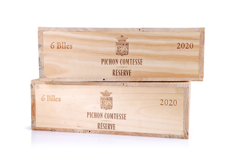 Pichon Comtesse Réserve, 2020 (24 x 750ml): Pichon Comtesse Réserve, 2020 (24 x 750ml) Region: Pauillac Packaging: 4 x original wooden cases This lot is subject to the following lot symbols: Δ Δ VAT at the prevailing rate on