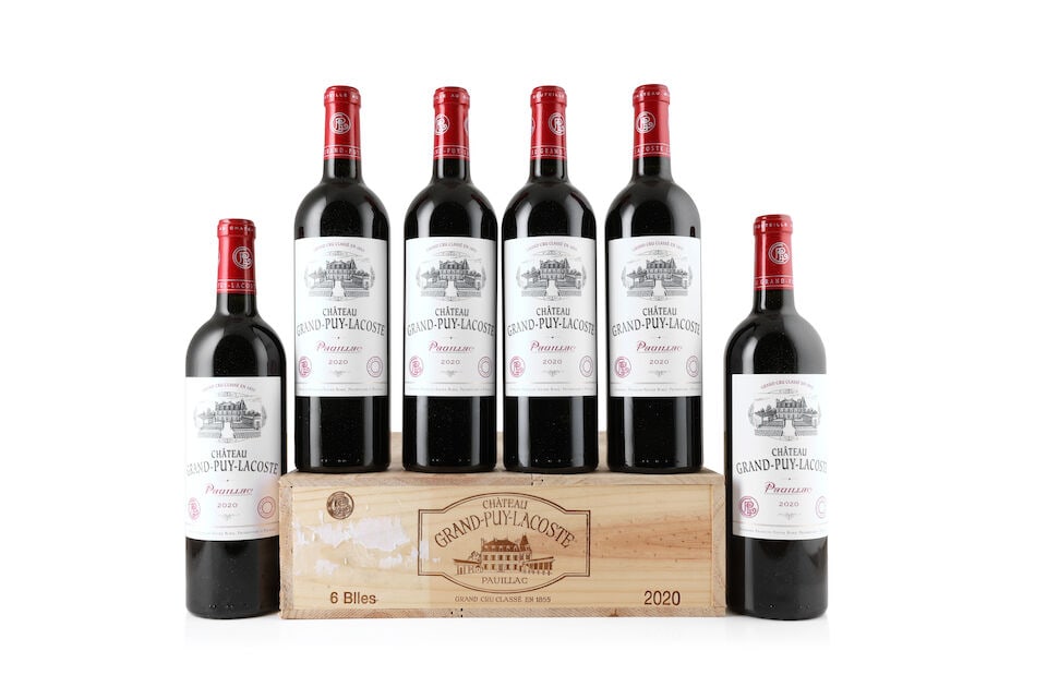 Château Grand-Puy-Lacoste, 2020 (12 x 750ml): Château Grand-Puy-Lacoste, 2020 (12 x 750ml) Region: Pauillac Packaging: 2 x original wooden cases This lot is subject to the following lot symbols: Δ Δ VAT at the prevailing rate on