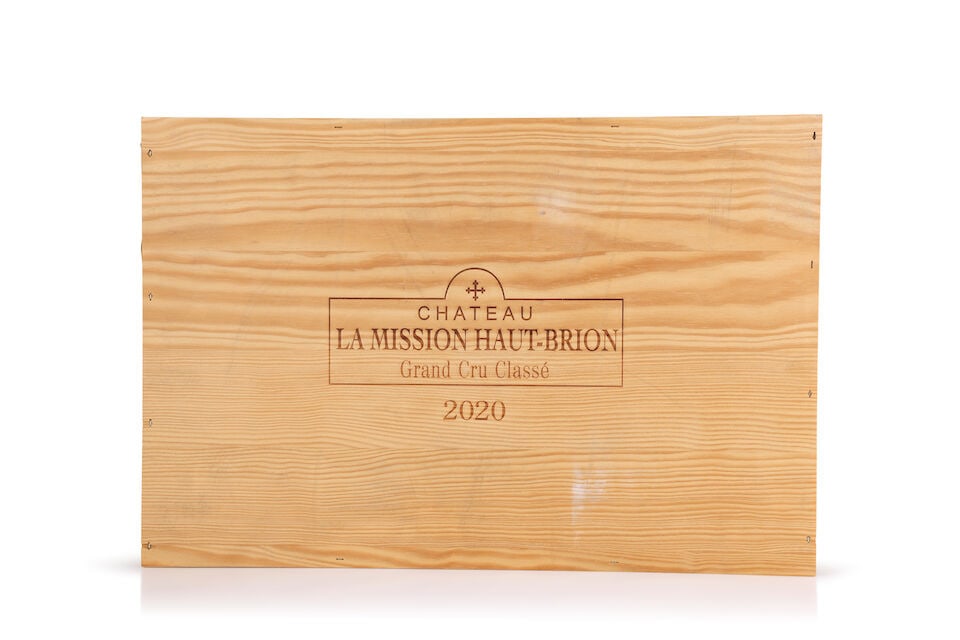 Château La Mission Haut-Brion, 2020 (6 x 750ml): Château La Mission Haut-Brion, 2020 (6 x 750ml) Region: Pessac-Léognan Packaging: original wooden case This lot is subject to the following lot symbols: Δ Δ VAT at the prevailing