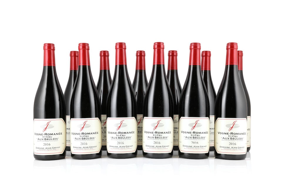 Domaine Jean Grivot, Vosne Romanée 1er Cru Aux Brûlées, 2016 (12 x 750ml): Domaine Jean Grivot, Vosne Romanée 1er Cru Aux Brûlées, 2016 (12 x 750ml) Region: Côte de Nuits Packaging: original carton This lot is subject to the following lot symbols: Δ