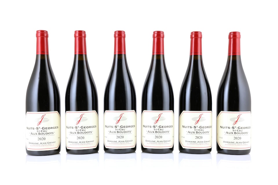 Domaine Jean Grivot, Nuits-St-Georges 1er Cru Aux Boudots, 2020 (6 x 750ml): Domaine Jean Grivot, Nuits-St-Georges 1er Cru Aux Boudots, 2020 (6 x 750ml) Region: Côte de Nuits Packaging: 2 x original cartons This lot is subject to the following lot symbols: Δ Δ V
