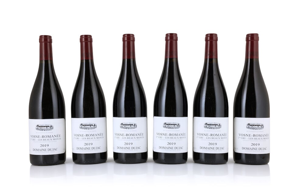 Domaine Dujac, Vosne Romanée 1er Cru Les Beaux Monts, 2019 (6 x 750ml): Domaine Dujac, Vosne Romanée 1er Cru Les Beaux Monts, 2019 (6 x 750ml) Region: Côte de Nuits Packaging: damp-affected original carton For further information on this lot please visit Bonhams