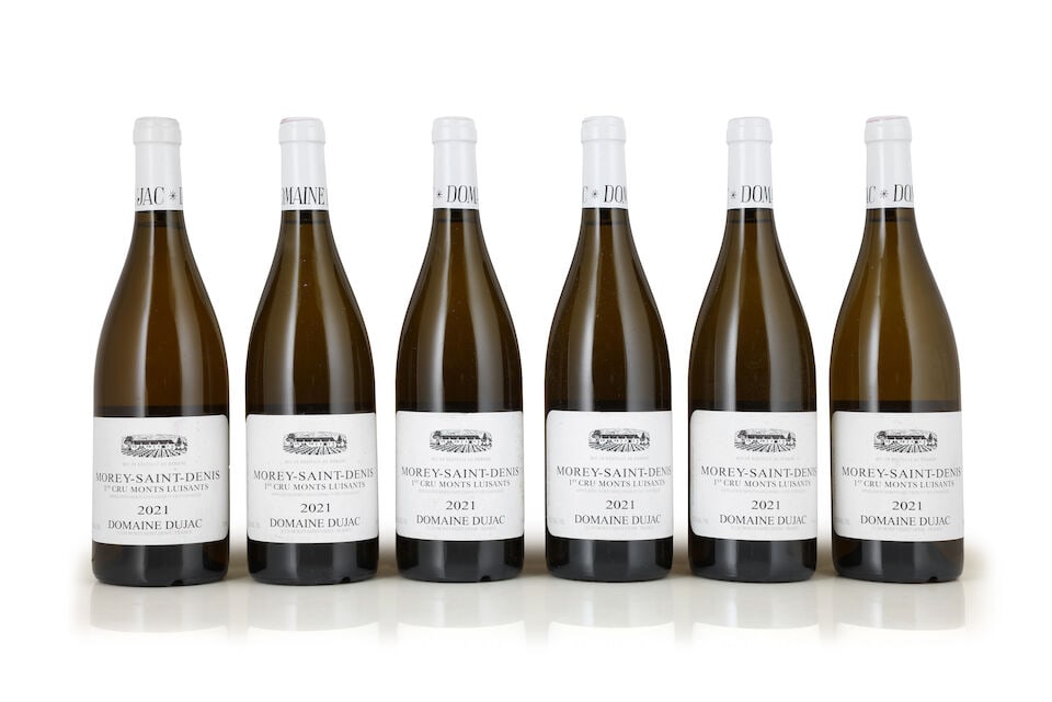 Domaine Dujac, Morey-Saint-Denis Blanc 1er Cru Monts Luisants, 2021 (12 x 750ml): Domaine Dujac, Morey-Saint-Denis Blanc 1er Cru Monts Luisants, 2021 (12 x 750ml) Region: Côte de Nuits Label: lightly bin-soiled and damp-affected For further information on this lot please visit