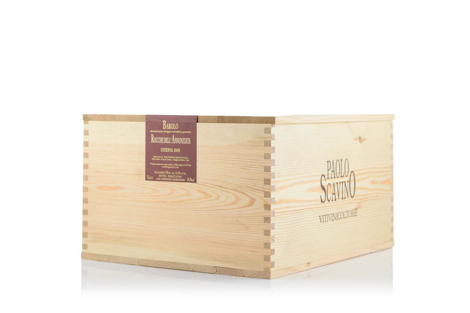Paolo Scavino, Barolo Rocche dell'Annunziata Riserva, 2008 (6 x 750ml): Paolo Scavino, Barolo Rocche dell'Annunziata Riserva, 2008 (6 x 750ml) Region: Barolo Packaging: original wooden case This lot is subject to the following lot symbols: Δ Δ VAT at the prevail