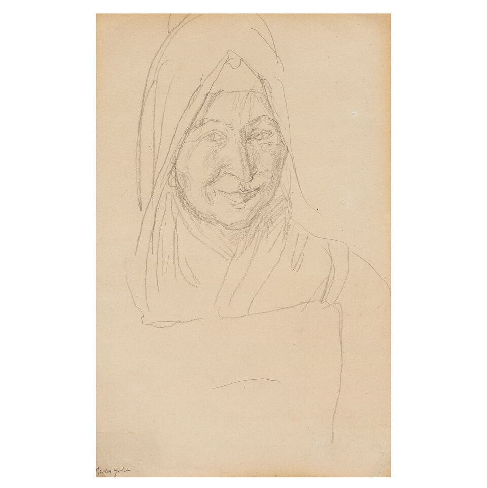 Gwen John (British, 1876-1939) Mère Poussepin 25 x 16.5 cm. (10 x 6 1/2 in.) (Executed circ... (1 of 3)