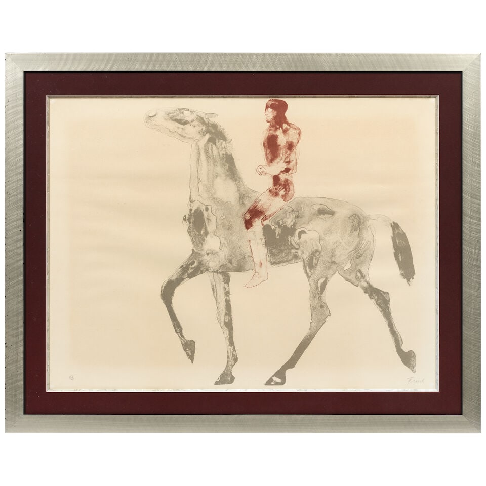 Dame Elisabeth Frink R.A. (British, 1930-1993) Horse and Rider IV Lithograph in colours, 1970-71... - 3