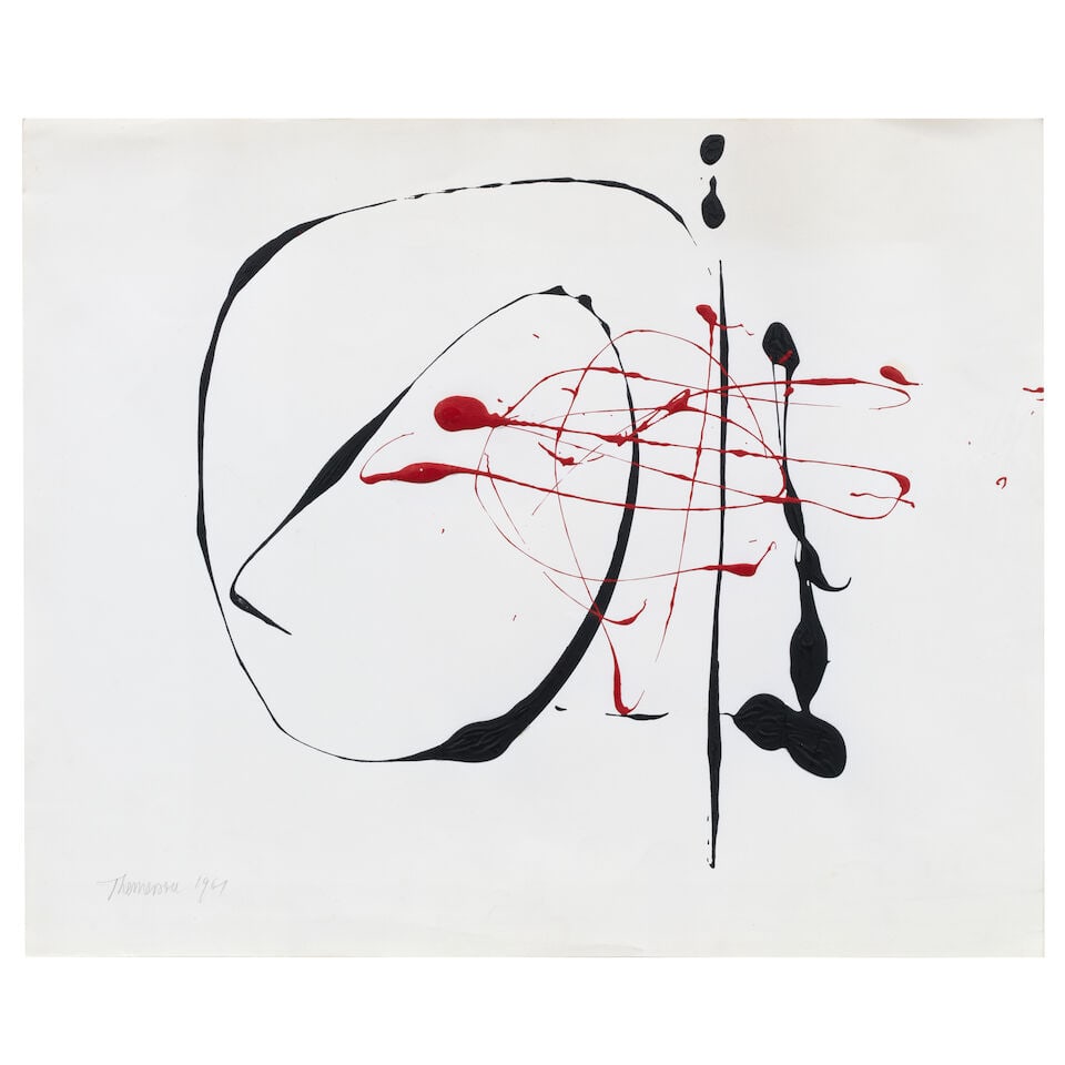 Franciszka Themerson (Polish/British, 1907-1988) Untitled 63 x 52.5 cm. (24 3/4 x 20 5/8 in.): Franciszka Themerson (Polish/British, 1907-1988) Untitled signed and dated 'Themerson 1961' (lower left) acrylic 63 x 52.5 cm. (24 3/4 x 20 5/8 in.) Footnotes: Provenance Private Collection, U.K. Born