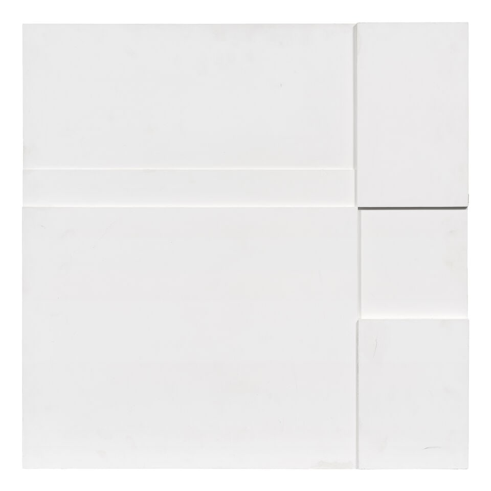 Jean Spencer (British, 1942-1998) White Relief 61 x 61 cm. (24 x 24 in.): Jean Spencer (British, 1942-1998) White Relief signed 'JEAN SPENCER' (verso) painted wood in relief 61 x 61 cm. (24 x 24 in.) Footnotes: Provenance Private Collection, U.K. This lot is subject to the 
