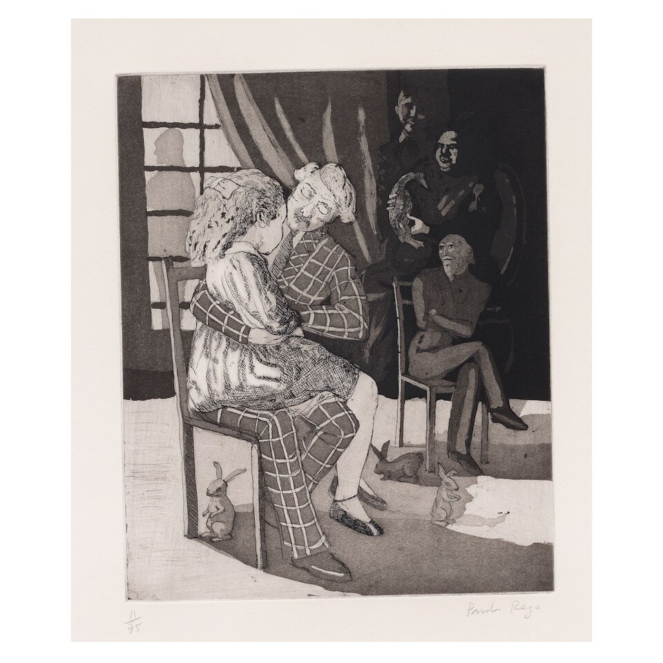 Dame Paula Rego R.A. (British, 1935-2022) The Wild Duck Etching and aquatint, 1990, on wove pap...: Dame Paula Rego R.A. (British, 1935-2022) The Wild Duck (Rosenthal 72) Etching and aquatint, 1990, on wove paper, signed and numbered 11/75 in pencil, printed by Culford Press, with their blindstamp, 