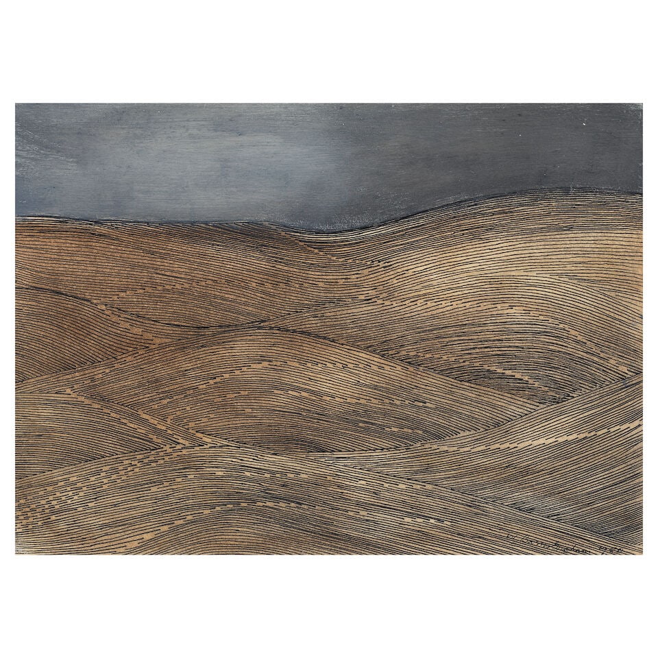 Wilhelmina Barns-Graham CBE RWA (British, 1912-2004) Hill Track 19.5 x 27.3 cm. (7 5/8 x 10 3/4 ...: Wilhelmina Barns-Graham CBE RWA (British, 1912-2004) Hill Track signed and dated 'W. Barns Graham 1980' (lower right); further signed, titled and dated ''HILL TRACK'/1980/W Barns Graham' (on the backb
