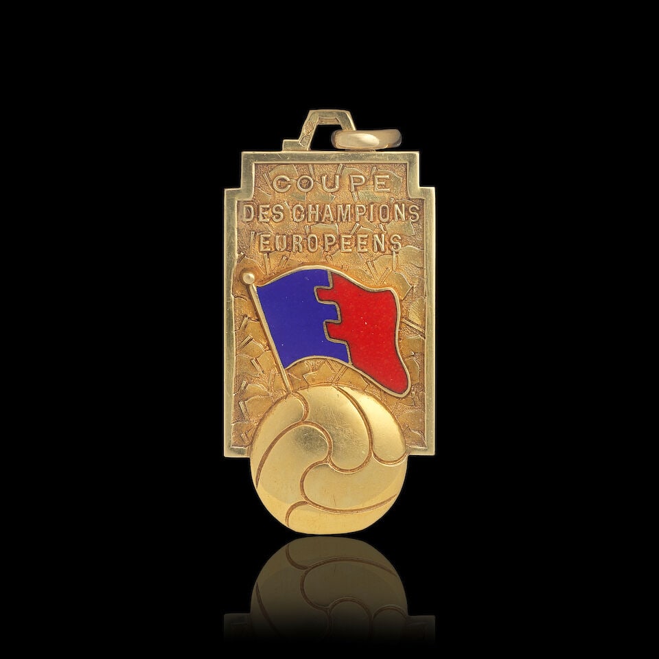 Raymond Kopa, Real Madrid, 1957 European Cup Winners' Medal: Raymond Kopa, Real Madrid, 1957 European Cup Winners' Medal 'Coupe Des Champions Européens' 1956/7 winners' gold medal presented to Raymond Kopa of Real Madrid 18ct gold, the obverse with raised 