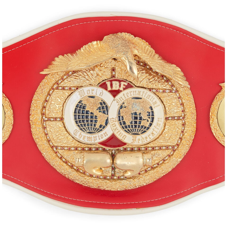 Joe Calzaghe v Jeff Lacy signed presentation replica belt - 6