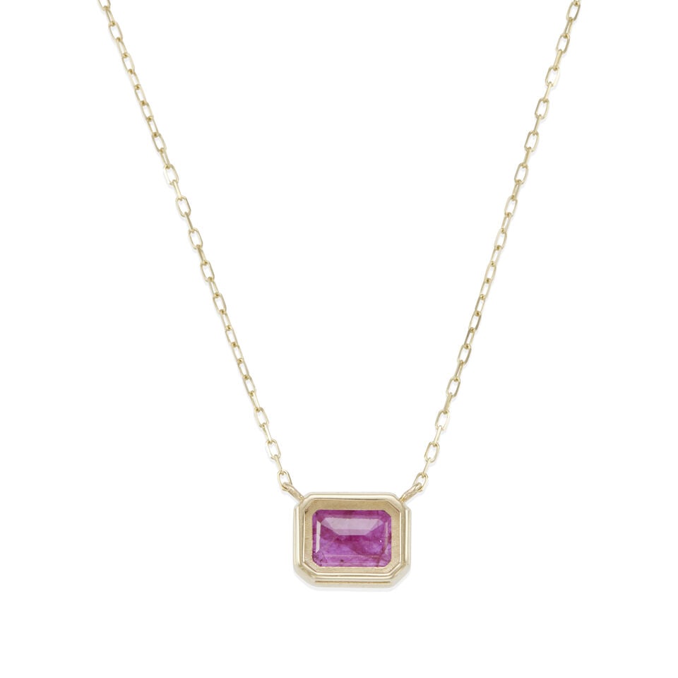 14K GOLD AND RUBY NECKLACE - 2