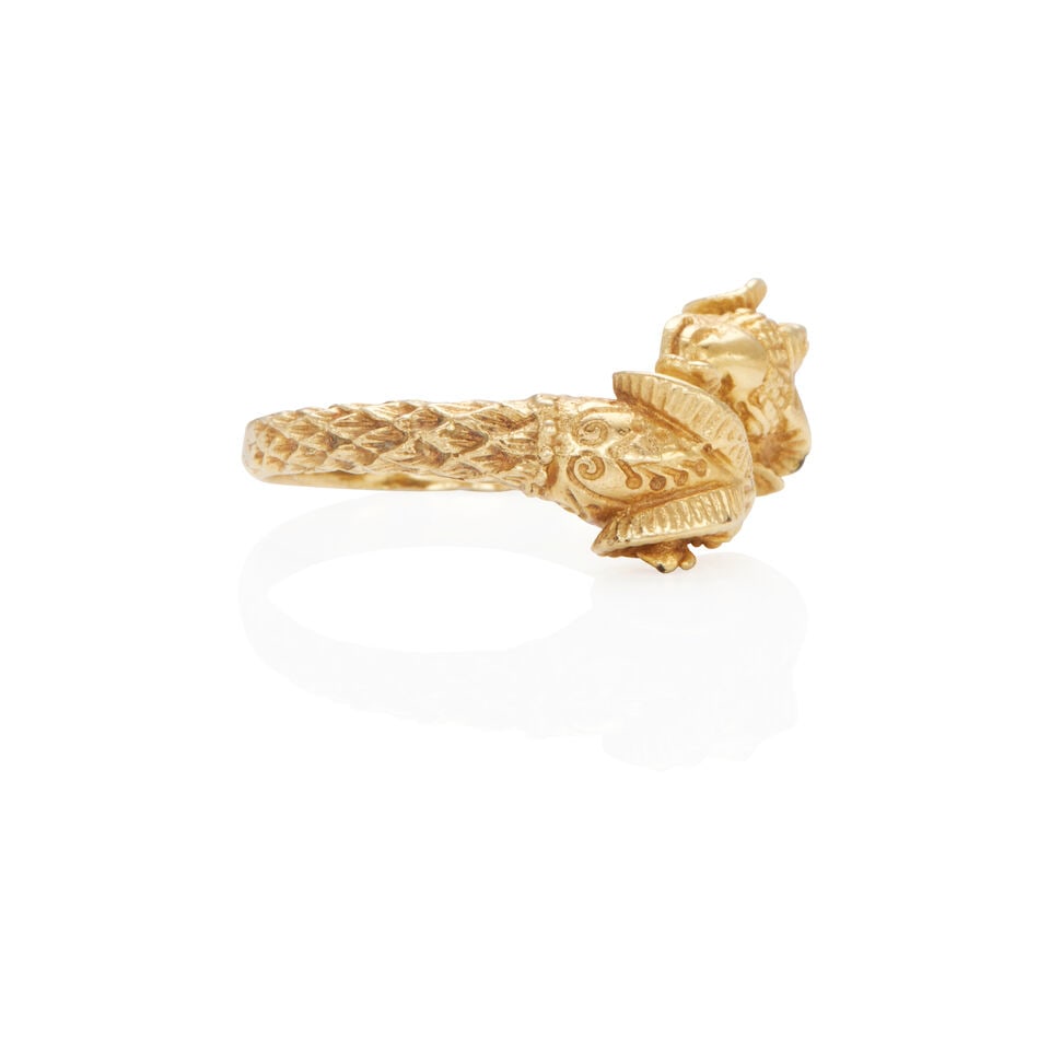 18K GOLD RAM RING - 2